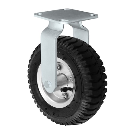 Durastar Caster 8x3 Rigid Fork, 8x3 Pneumatic Wheel(280/250-4), 4x4-1/2 Top Pla 100CR830FP44BL-03